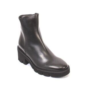 Luca Grossi 3950 Black Leather Ankle Heel Boots